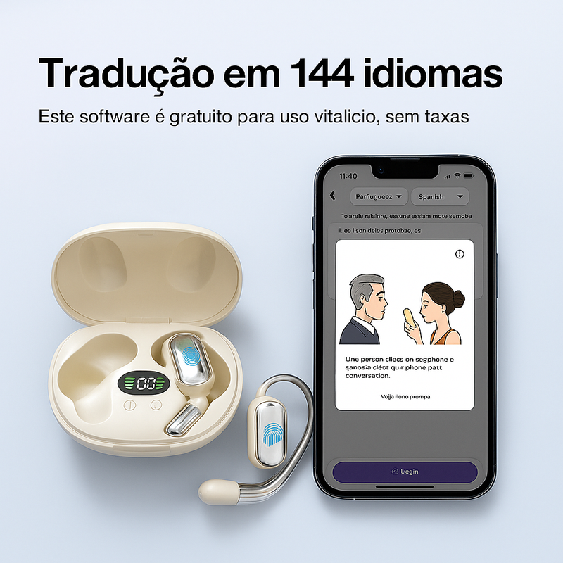 Fone PolyVoice™ – Tradução Imediata em Tempo Real